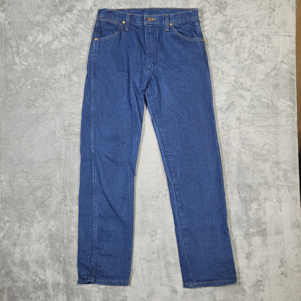 Wrangler Jeans Mens 31x32 Blue Denim Straight Leg Western Cowboy Classic Fit
